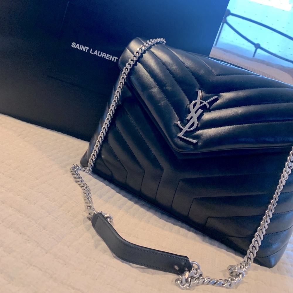YSL Saint Laurent LouLou Medium in Quilted “Y” Leather
